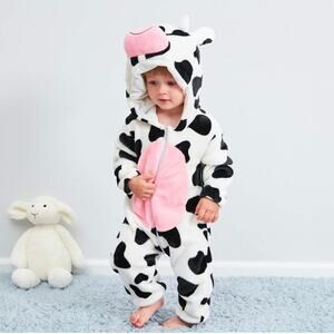 Halloween Baby Cow Costume Onesie Romper Toddler Size 110 *NEW*